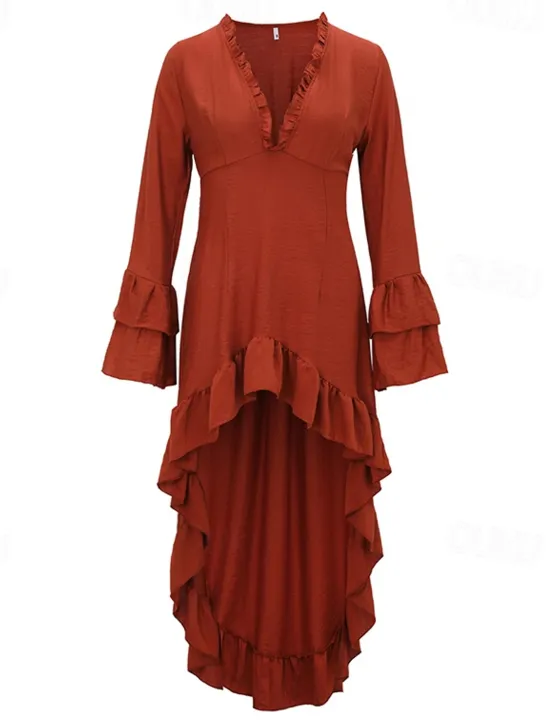 Discount Women's Midi Dress Boho Dress Western Dress Fashion Modern Outdoor Holiday Going out Regular Fit Plain Long Sleeve V Neck Summer Women Floral Dresses