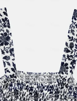 Sale Women's Midi Dress Casual Dress Slip Dress Stylish Casual Vacation Daily Regular Fit Floral Sleeveless Strap Black Navy Blue Blue Orange Summer Women Spring Dresses