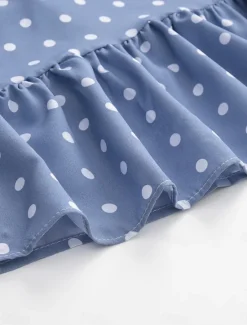 Hot Women's Midi Dress Casual Dress Tank Dress Stylish Casual Vacation Daily Regular Fit Polka Dot Sleeveless Crew Neck Yellow Sky Blue Green Spring Fall Women Sundresses