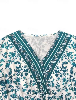 New Women's Midi Dress Casual Dress A Line Dress Summer Dress Boho Dress Hawaiian Stylish Vacation Daily Date Regular Fit Floral Short Sleeve V Neck Summer Women Spring Dresses