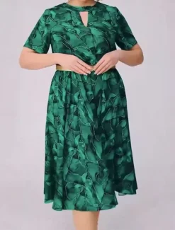 Outlet Women's Midi Dress Casual Dress A Line Dress Stylish Casual Vacation Daily Regular Fit Floral Short Sleeve Crew Neck V Neck Summer Women Floral Dresses