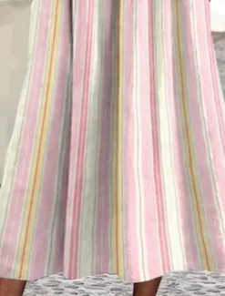 Sale Women's Midi Dress Casual Dress T Shirt Dress Tee Dress Sundress A Line Dress Bohemia Vacation Vintage Regular Fit Graphic Stripe Short Sleeve Crew Neck Summer Women Casual Dress