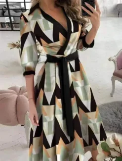 Women's Midi Dress Corset Dress Summer Dress Bodycon Dress Fit And Flare Dress Vacation Vacation Daily Regular Fit Floral Half Sleeve Shirt Collar Black And White Black White Green Summer Women Vacation Dresses
