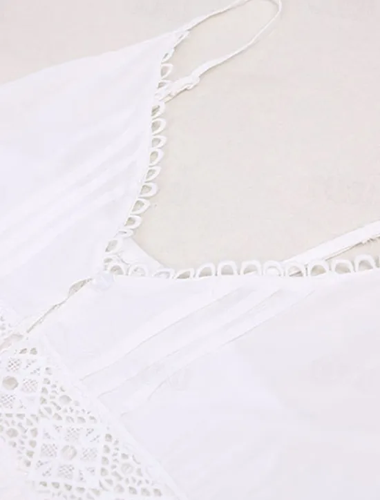 Best Women's Midi Dress Cotton Linen Dress Slip Dress Boho Dress Basic Classic Modern Vacation Holiday Going out Regular Fit Plain Sleeveless Spaghetti Strap Summer Women White Dresses