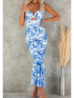 Hot Women's Midi Dress Floral Dress Print Dress Fashion Modern Outdoor Vacation Holiday Regular Fit Flower Sleeveless U Neck Black White Red Blue Summer Women Floral Dresses