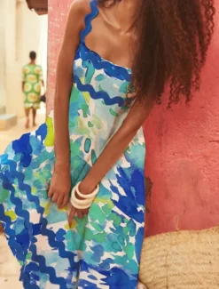 Hot Women's Midi Dress Floral Dress Slip Dress Print Dress Classic Modern Outdoor Vacation Holiday Regular Fit Flower Sleeveless Spaghetti Strap White Navy Blue Royal Blue Blue Summer Women Floral Dresses
