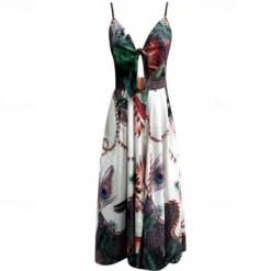 Clearance Women's Midi Dress Graduation Dress Swing Dress Summer Dress Slip Dress Fashion Outdoor Holiday Date Regular Fit Leopard Flower Sleeveless Straps Black White Ivory Red Summer Women White Dresses|Floral Dresses