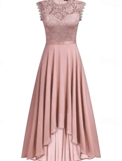 Clearance Women's Midi Dress Party Dress Cocktail Dress Wedding Guest Dress Chiffon Dress Fashion Modern Party Special Occasion Tea Party Regular Fit Plain Sleeveless Crew Neck Black Pink Summer Women Cocktail Dress