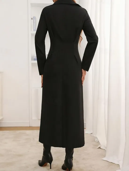 Hot Women's Midi Dress Shirt Dress Casual Dress Fashion Modern Daily Date Weekend Regular Fit Plain Long Sleeve Shirt Collar Summer Spring Women Cocktail Dress