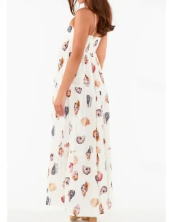 Best Women's Midi Dress Summer Dress Slip Dress Fashion Outdoor Holiday Going out Regular Fit Flower Sleeveless Spaghetti Strap Summer Women Vacation Dresses