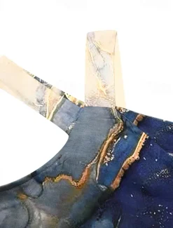 Discount Women's Midi Dress T Shirt Dress Tee Dress Sundress Summer Dress Midi Dress Elegant Semi Formal Vacation Daily Cocktail Party Regular Fit Marble Short Sleeve Sweetheart Dusty Blue Rainbow Summer Women T Shirt Dresses
