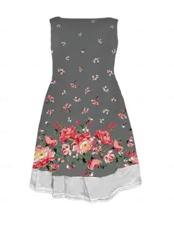 Hot Women's Midi Dress Tank Dress Fashion Classic Outdoor Daily Weekend Regular Fit Graphic Sleeveless Crew Neck Spring Fall Women Floral Dresses