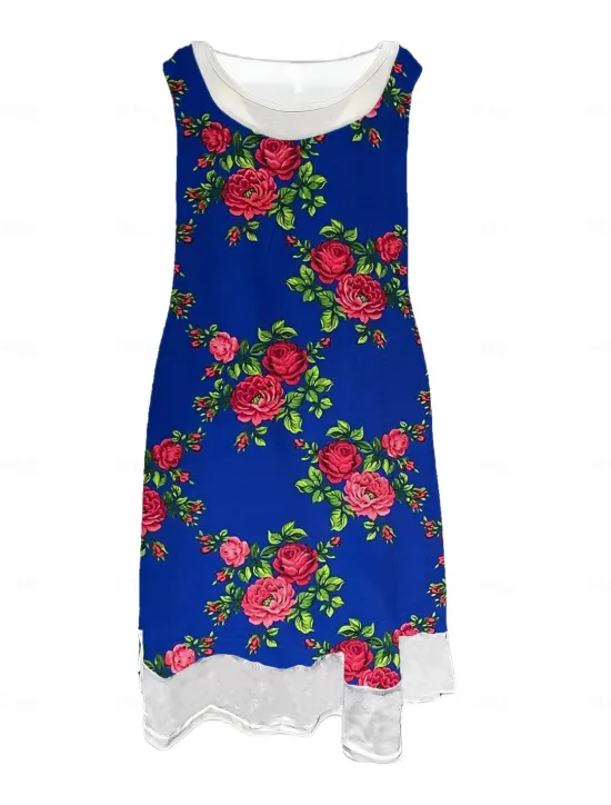 Discount Women's Midi Dress Tank Dress Fashion Classic Outdoor Daily Weekend Regular Fit Graphic Sleeveless Crew Neck Summer Spring Fall Women Floral Dresses