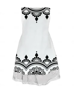 Clearance Women's Midi Dress Tank Dress Fashion Classic Outdoor Daily Weekend Regular Fit Graphic Geometric Sleeveless Crew Neck Summer Spring Fall Women Floral Dresses