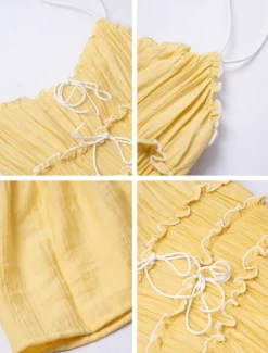 Outlet Women's Midi Dress White Dress Casual Dress Summer Dress Slip Dress Fashion Modern Daily Beach Weekend Regular Fit Plain Sleeveless Spaghetti Strap Black Yellow Blue Green Summer Women Vacation Dresses|Sundresses