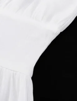 Best Women's Midi Dress White Dress Graduation Dress Party Dress Fashion Modern Party Birthday Date Regular Fit Plain Short Sleeve V Neck Black White Summer Women White Dresses