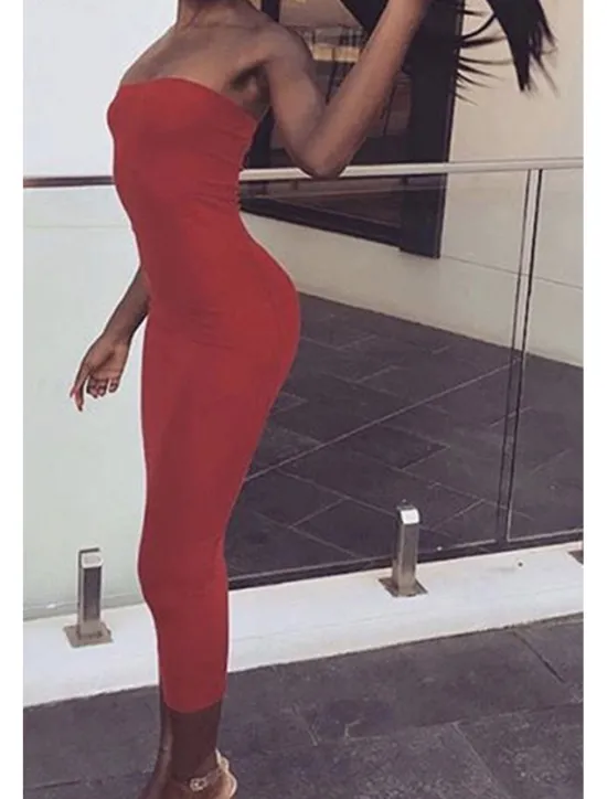 Discount Women's Midi Dress White Dress Graduation Dress Bodycon Fashion Outdoor Birthday Date Regular Fit Plain Sleeveless Strapless Black White Army Green Red Summer Women White Dresses