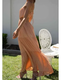 New Women's Midi Dress White Dress Graduation Dress Slip Dress Fashion Modern Birthday Holiday Date Regular Fit Plain Sleeveless Spaghetti Strap White Light Green Orange Summer Women Cocktail Dress