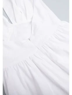 Hot Women's Midi Dress White Dress Fashion Birthday Graduation Date Regular Fit Plain Sleeveless V Neck White Blue Green Apricot Summer Women White Dresses