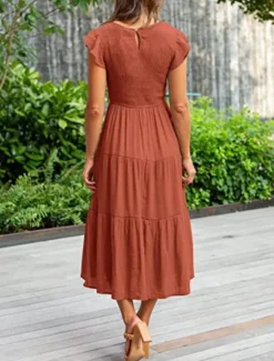 Discount Women's Midi Dress White Dress Graduation Dress Fashion Birthday Date Tea Party Regular Fit Plain Sleeveless Crew Neck Black White Light Green Army Green Summer Women White Dresses