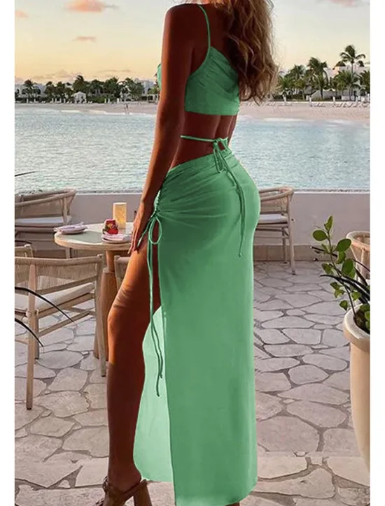 New Women's Midi Dress White Dress Graduation Dress Slip Dress Fashion Birthday Graduation Date Regular Fit Plain Sleeveless Spaghetti Strap Light Pink Black White Yellow Summer Women White Dresses