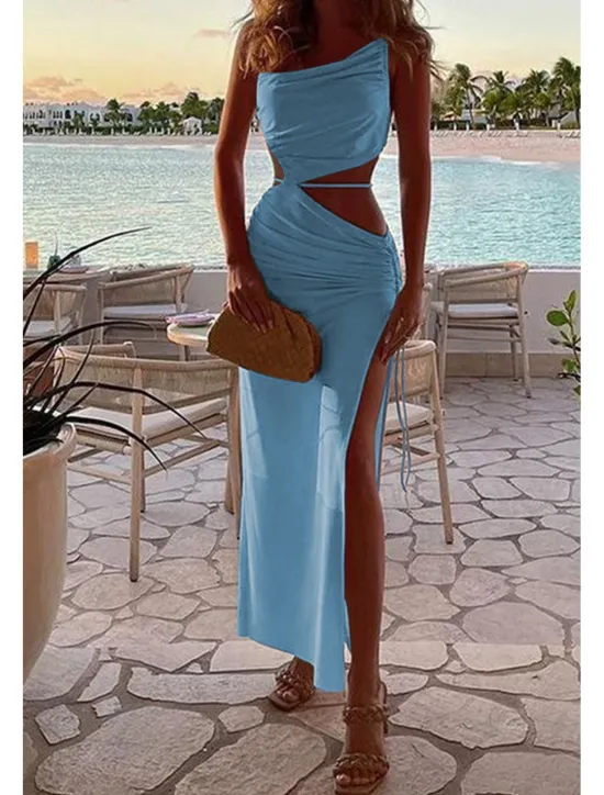New Women's Midi Dress White Dress Graduation Dress Slip Dress Fashion Birthday Graduation Date Regular Fit Plain Sleeveless Spaghetti Strap Light Pink Black White Yellow Summer Women White Dresses