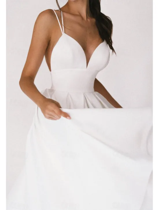 Outlet Women's Midi Dress White Dress Graduation Dress Slip Dress Fashion Birthday Graduation Going out Regular Fit Plain Sleeveless Spaghetti Strap Black White Red Green Summer Women White Dresses