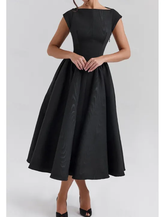 New Women's Midi Dress White Dress Fashion Modern Birthday Graduation Date Regular Fit Plain Sleeveless Crew Neck Black Light Grey Beige Summer Women White Dresses