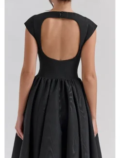 New Women's Midi Dress White Dress Fashion Modern Birthday Graduation Date Regular Fit Plain Sleeveless Crew Neck Black Light Grey Beige Summer Women White Dresses