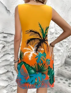 Sale Women's Mini Dress A Line Dress Tank Dress Elegant Stylish Casual Daily Regular Fit Floral Graphic Sleeveless U Neck Summer Spring Women Sundresses