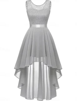 Hot Women's Mini Dress A Line Dress Tulle Dress Elegant Party Cocktail Wedding Outdoor Party Regular Fit Graphic Sleeveless Crew Neck Pink Wine Khaki Gray Summer Spring Women Cocktail Dress