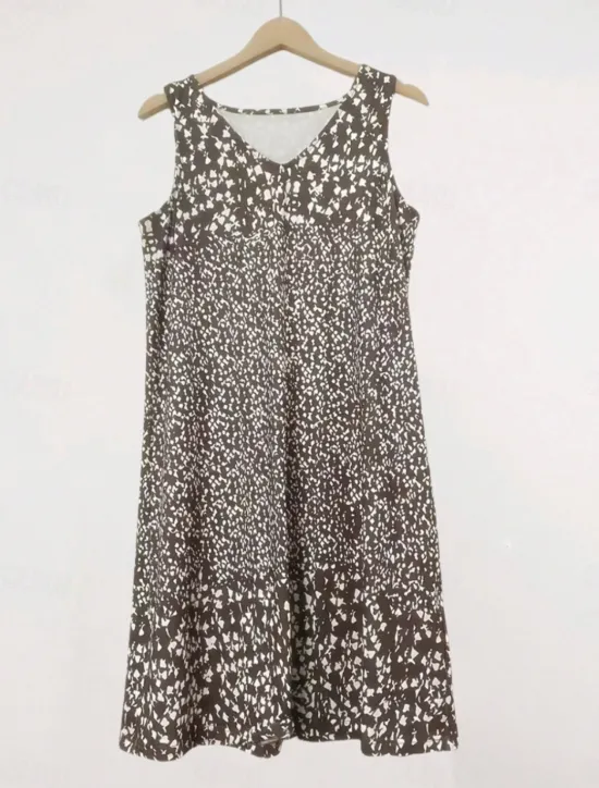 Women's Mini Dress A Line Dress Casual Dress Petite Dress Shift Dress Fashion Basic Classic Outdoor Vacation Party Regular Fit Floral Ditsy Floral Sleeveless V Neck Blue Brown Green Summer Women Sundresses