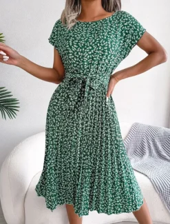 Discount Women's Mini Dress A Line Dress Summer Dress Casual Daily Regular Fit Floral Short Sleeve Crew Neck Navy Red Blue Brown Summer Women Casual Dress