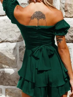 Clearance Women's Mini Dress A Line Dress Summer Dress Stylish Sexy Flared Sleeve Vacation Daily Date Regular Fit Plain Sleeveless Off Shoulder Black White Light Green Red Summer Women White Dresses