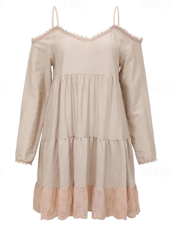 Discount Women's Mini Dress Boho Dress Western Dress Classic Modern Outdoor Vacation Daily Regular Fit Plain Long Sleeve Spaghetti Strap Summer Women Floral Dresses