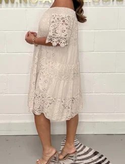 Best Women's Mini Dress Casual Dress Plain Dress Elegant Casual Sports & Outdoor Holiday Regular Fit Plain Long Sleeve Off Shoulder White Pink Apricot Fall Winter Women White Dresses