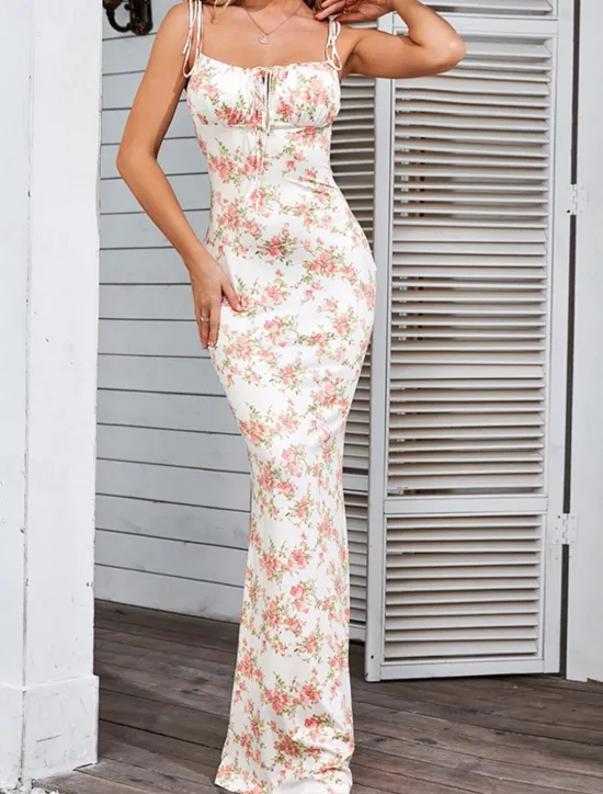 Online Women's Mini Dress Casual Dress Maxi Dress Floral Dress Summer Dress Stylish Casual Sleeveless Vacation Daily Date Regular Fit Floral Sleeveless Spaghetti Strap Blush Pink Pink Red Summer Spring Women Floral Dresses|Spring Dresses