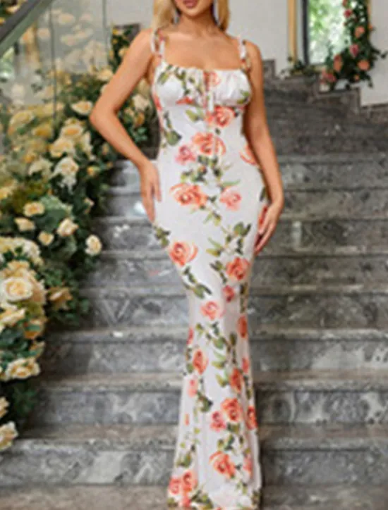 Online Women's Mini Dress Casual Dress Maxi Dress Floral Dress Summer Dress Stylish Casual Sleeveless Vacation Daily Date Regular Fit Floral Sleeveless Spaghetti Strap Blush Pink Pink Red Summer Spring Women Floral Dresses|Spring Dresses