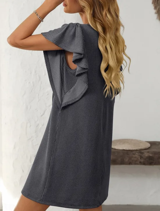 Women's Mini Dress Casual Dress Mini Dress Petite Dress A Line Dress Basic Birthday Vacation Work Casual Loose Fit Stripe Gingham Short Sleeve Crew Neck Pink Sky Blue Green Khaki Summer Spring Women T Shirt Dresses