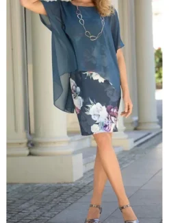Outlet Women's Mini Dress Casual Dress Stylish Casual Vacation Daily Regular Fit Floral Short Sleeve Crew Neck Summer Women Floral Dresses|Spring Dresses