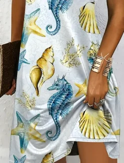 Clearance Women's Mini Dress Casual Dress T Shirt Dress Tee Dress A Line Dress Summer Dress Vacation Casual Holiday Regular Fit Graphic Animal Short Sleeve Crew Neck Yellow Red Blue Purple Summer Spring Women T Shirt Dresses