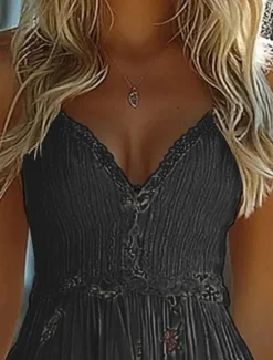 Clearance Women's Mini Dress Casual Dress Summer Dress Slip Dress Boho Dress Vintage Vacation Daily Going out Regular Fit Floral Sleeveless Straps Black White Summer Women Floral Dresses