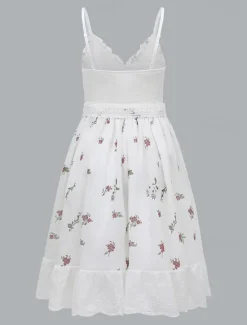 Clearance Women's Mini Dress Casual Dress Summer Dress Slip Dress Boho Dress Vintage Vacation Daily Going out Regular Fit Floral Sleeveless Straps Black White Summer Women Floral Dresses