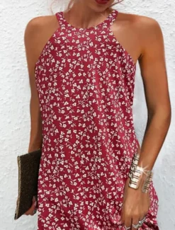 Women's Mini Dress Casual Dress Casual Daily Regular Fit Paisley Sleeveless Crew Neck Summer Women Sundresses