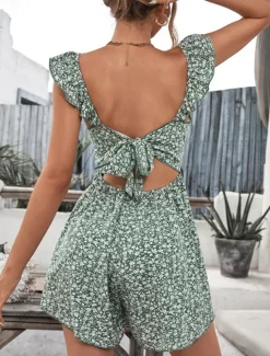 Hot Women's Mini Dress Casual Dress Floral Dress Summer Dress Fashion Modern Daily Beach Weekend Regular Fit Flower Sleeveless Square Neck Summer Women Floral Dresses
