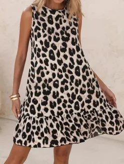 Clearance Women's Mini Dress Casual Dress A Line Dress Tank Dress Elegant Cute Stylish Vacation Casual Daily Regular Fit Sleeveless Crew Neck Summer Spring Women Sundresses