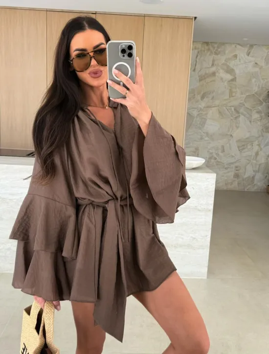 Women's Mini Dress Casual Dress Spring Dress Elegant Casual Daily Regular Fit Solid Color Long Sleeve V Neck Black White Pink Red Fall Women White Dresses