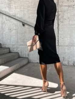 Women's Mini Dress Casual Dress Summer Dress Stylish Casual Vacation Daily Date Regular Fit Plain Long Sleeve Lapel Black White Green Summer Spring Women Work Dresses