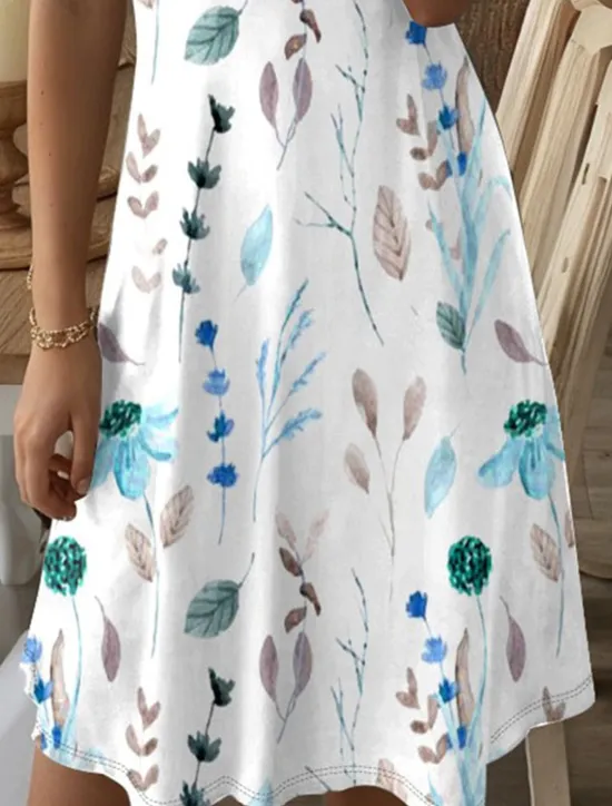 Best Women's Mini Dress Casual Dress Petite Dress Sundress Summer Dress Streetwear Sexy Casual Vacation Street Holiday Regular Fit Floral Leaf Sleeveless Strap V Neck Yellow Purple Summer Women Sundresses