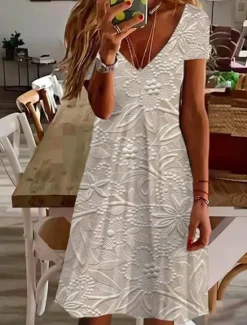 Clearance Women's Mini Dress Casual Dress Elegant Tropical Hawaiian Daily Regular Fit 3D Print Floral Short Sleeve Crew Neck Black White Pink Blue Summer Women T Shirt Dresses